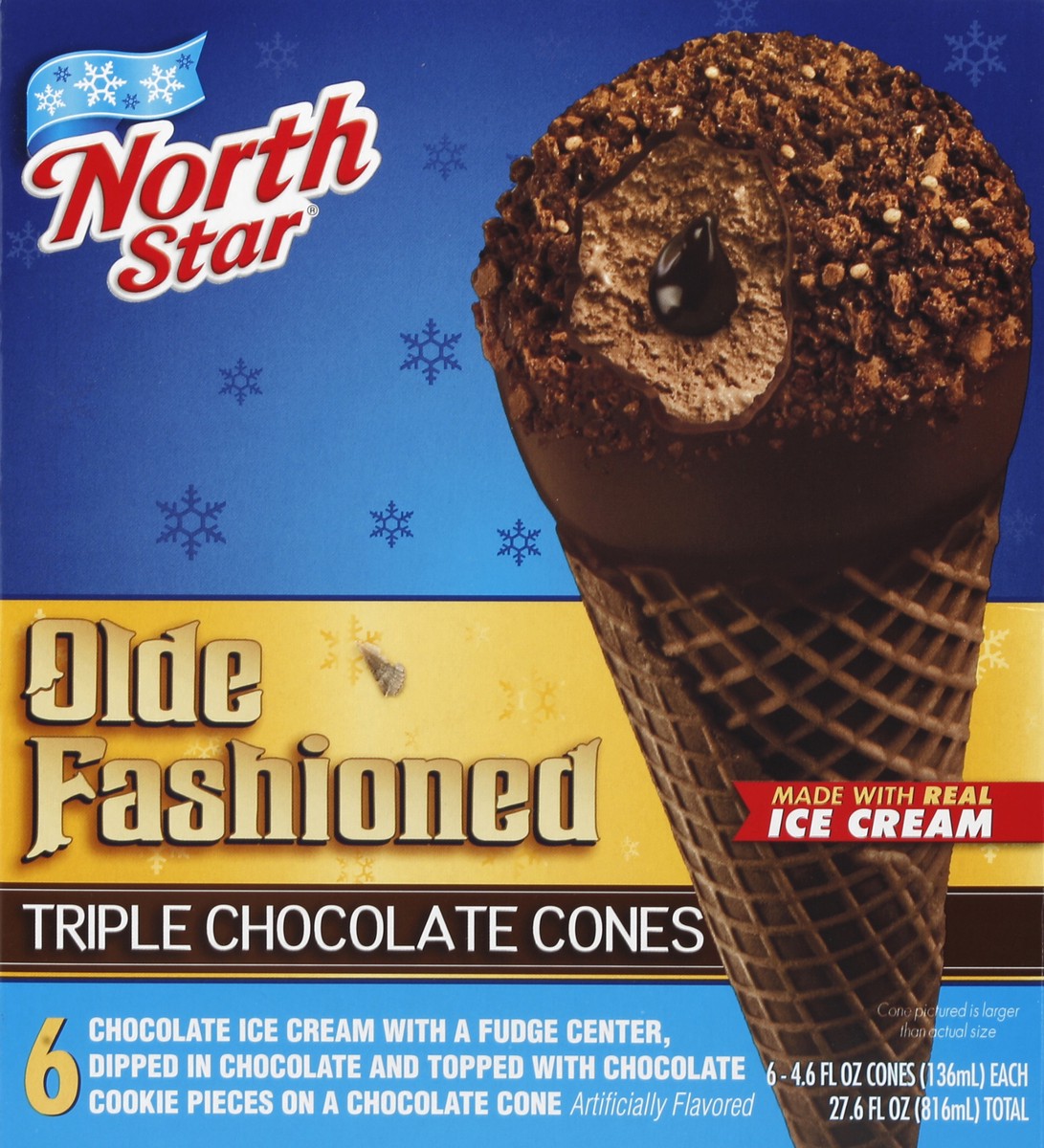 slide 1 of 5, North Star Sundae Cones 6 ea, 6 ct