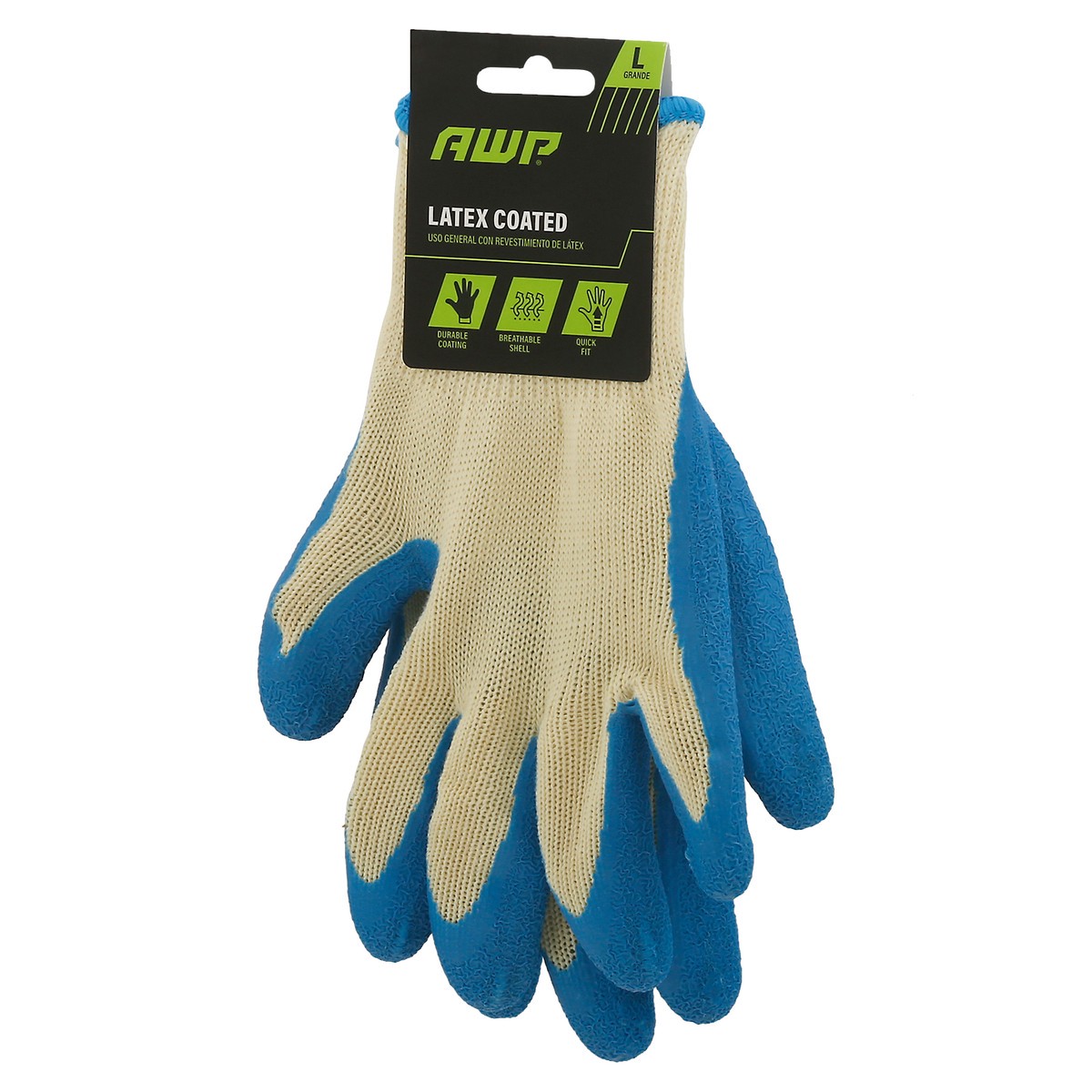 slide 8 of 11, AWP L Latex Coated Gloves 1 pr, 1 ct