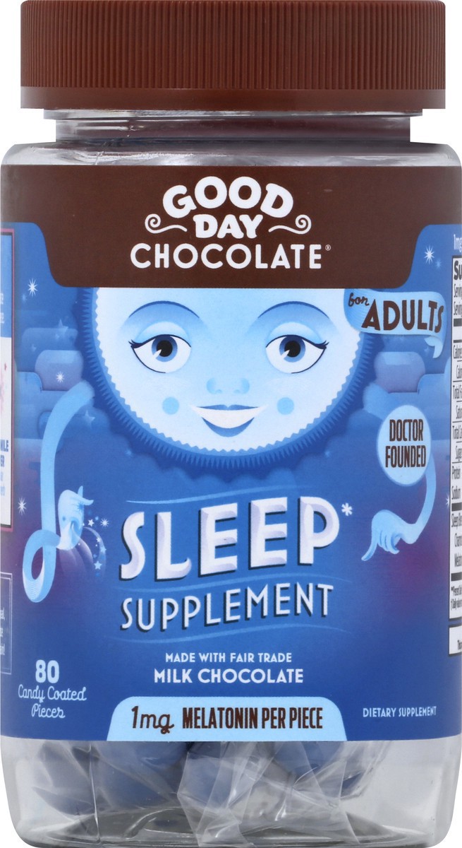 slide 4 of 7, Good Day Chocolate Sleep Supplement, 80 ct