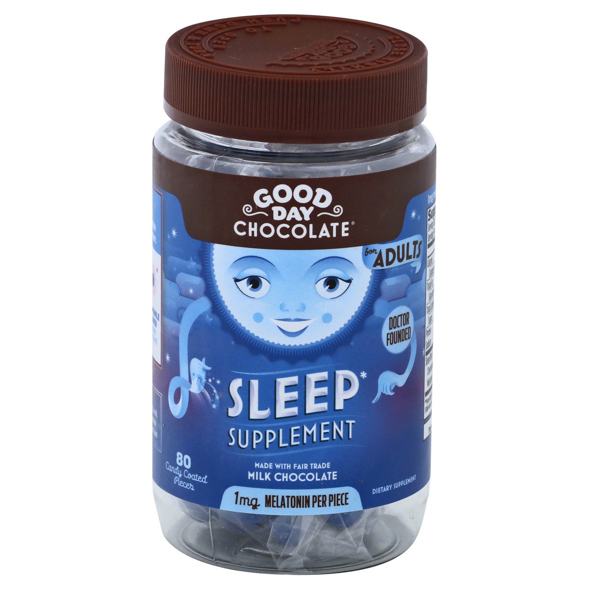 slide 1 of 7, Good Day Chocolate Sleep Supplement, 80 ct