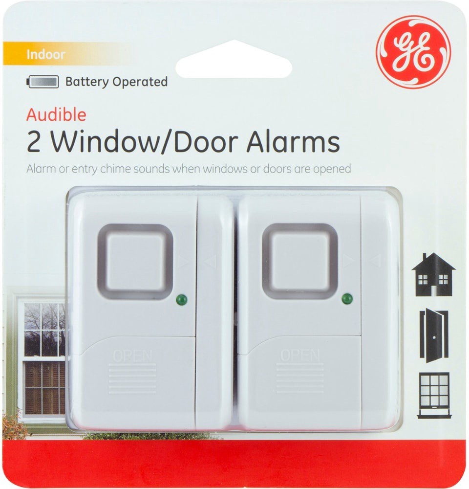 slide 1 of 1, Ge Audible Window And Door Alarms, 2 ct