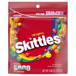 Skittles Original Chewy Candy Grab N Go, 9 oz Bag