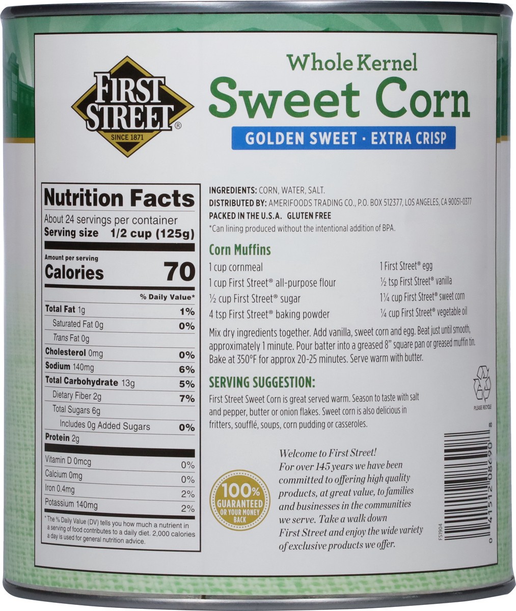 slide 4 of 13, Cb22 First Street Whole Kernel Corn - 106 oz, 106 oz