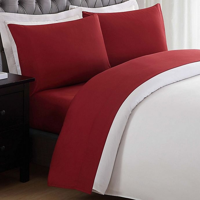 slide 1 of 3, My World Solid Full Sheet Set - Red, 1 ct