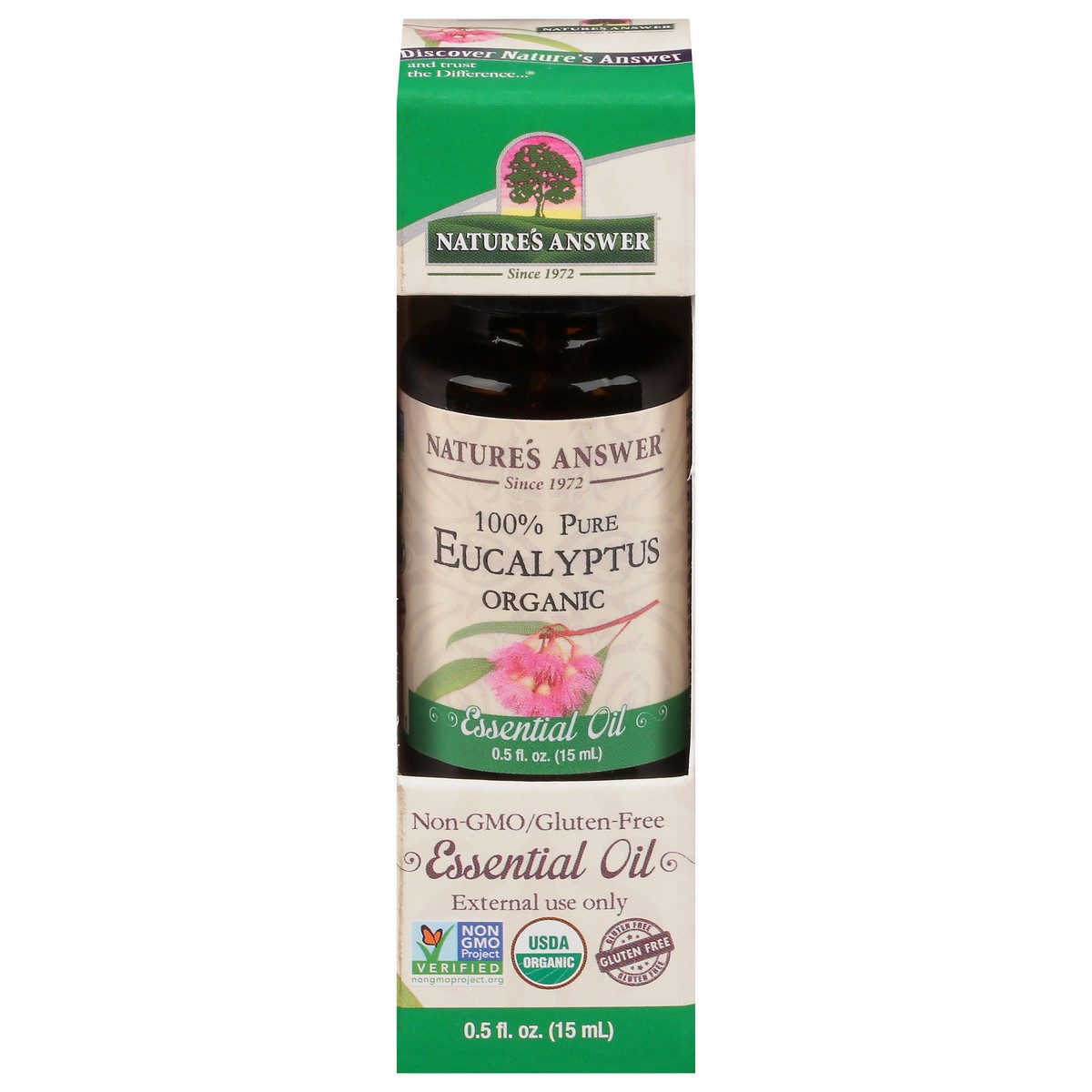 slide 1 of 4, Nature's Answer 100% Pure Organic Eucalyptus Essential Oil 0.5 fl oz, 0.5 oz