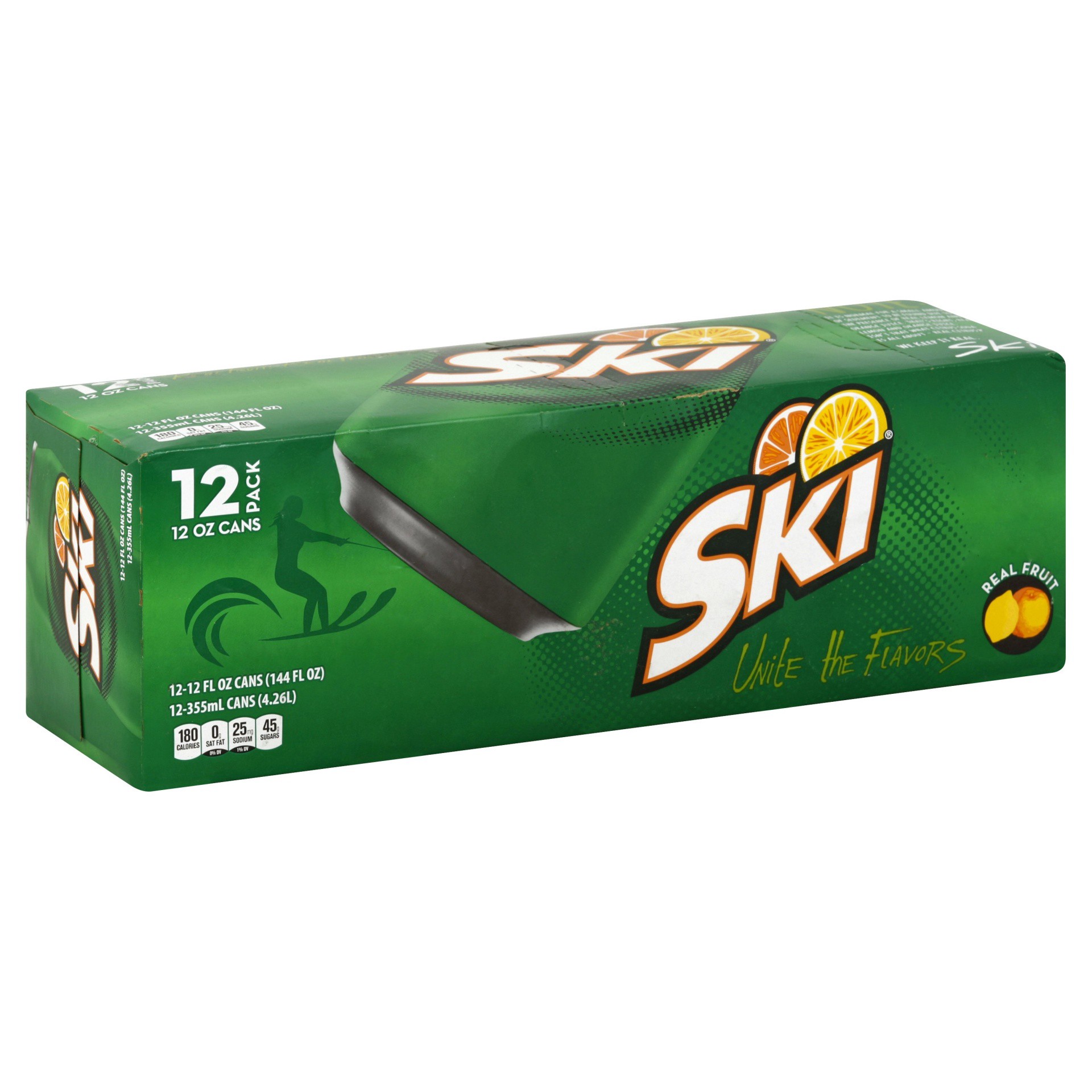 slide 1 of 1, Ski Original Lemon Orange Soda - 12 ct, 12 ct