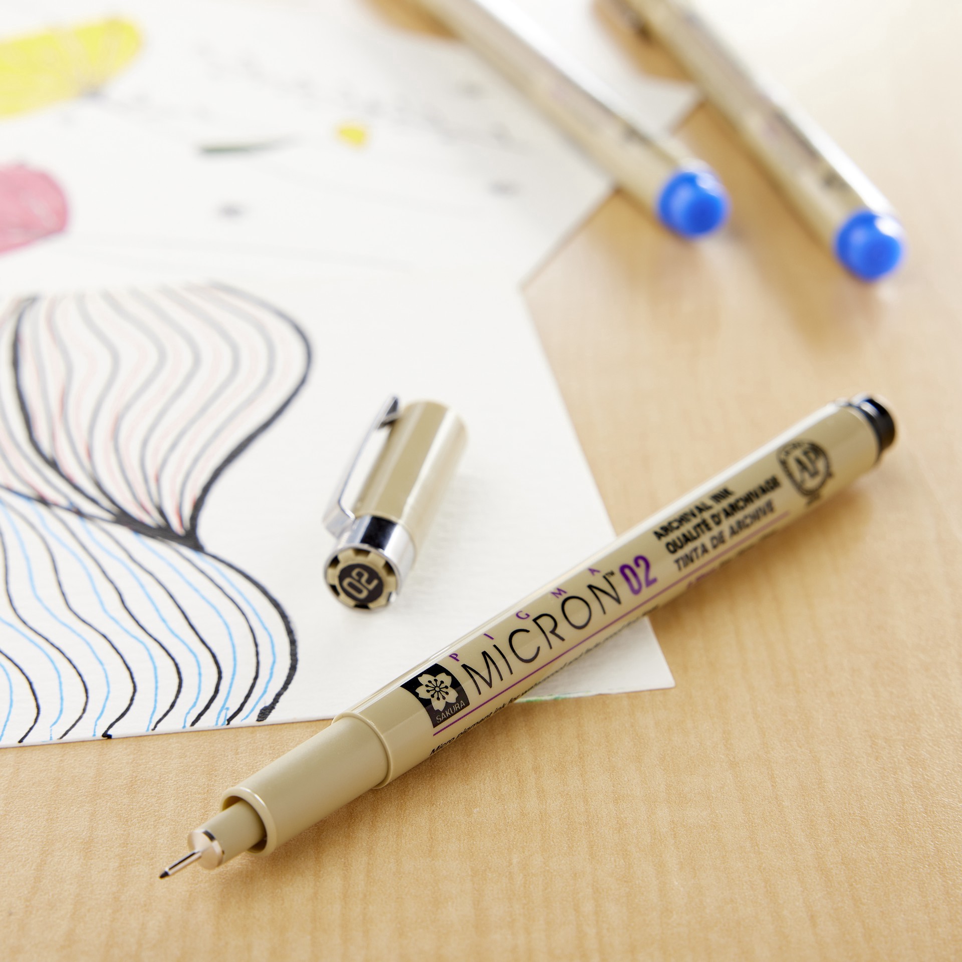 slide 2 of 2, Sakura Pigma Micron 02 Fine Line Pen, 0.3 mm