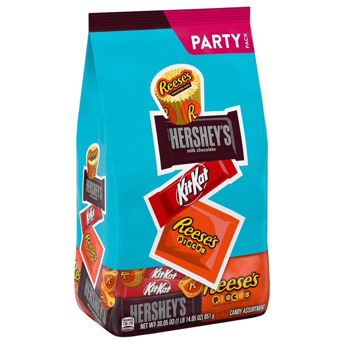 slide 3 of 4, HERSHEY'S, KIT KAT and REESE'S Assorted Flavored Candy Party Pack, 30.05 oz, 30 oz