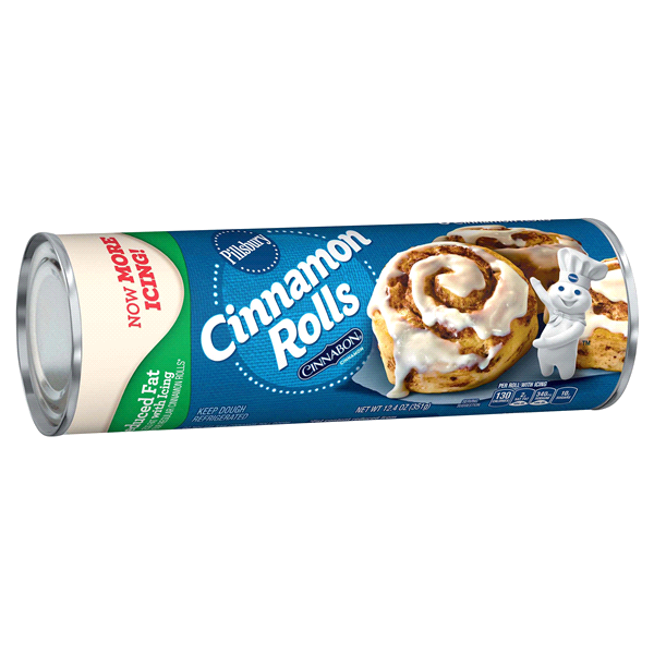 slide 1 of 1, Pillsbury Reduced Fat Cinnamon Rolls With Icing, 8 ct
