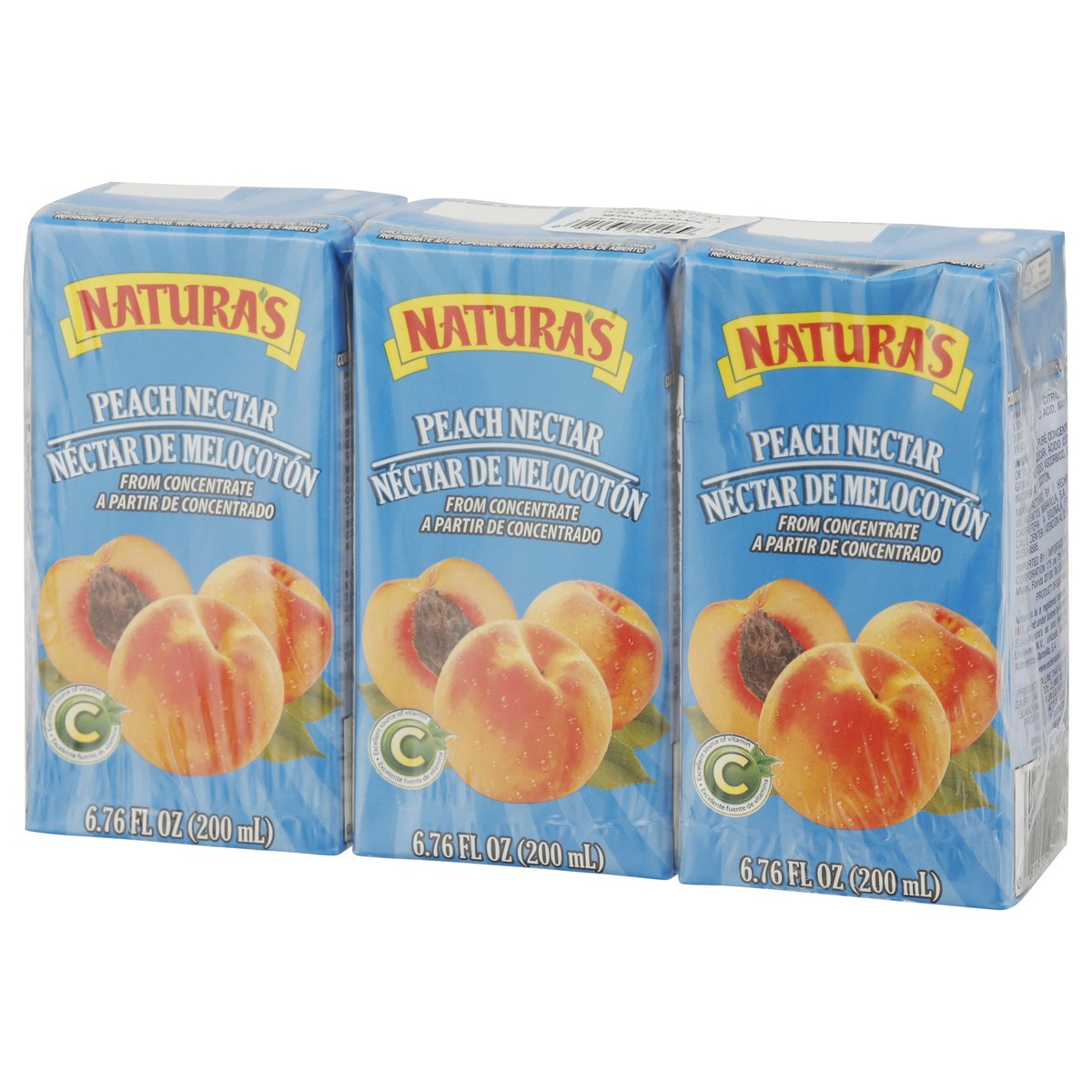 slide 5 of 14, Natura's Peach Nectar Juice Carton 3 - 6.76 fl oz Carton, 3 ct