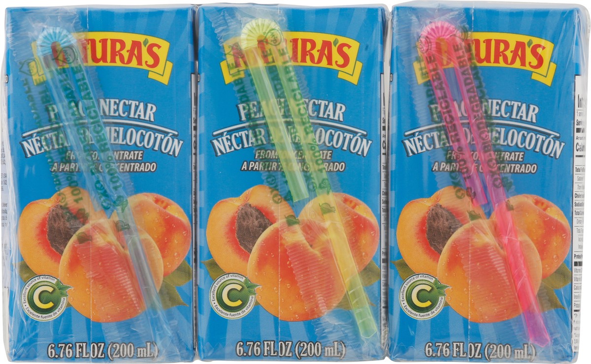 slide 10 of 14, Natura's Peach Nectar Juice Carton 3 - 6.76 fl oz Carton, 3 ct