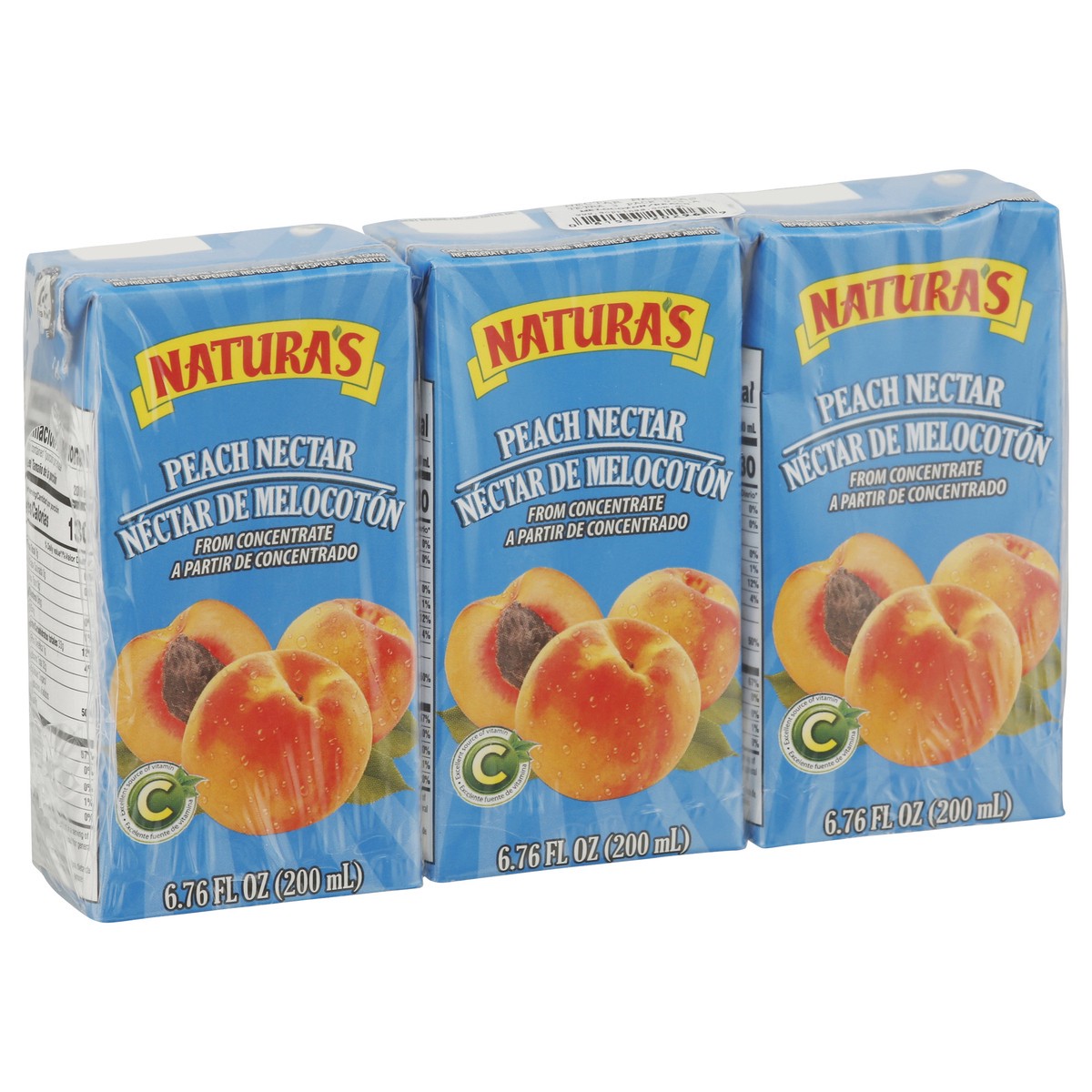 slide 12 of 14, Natura's Peach Nectar Juice Carton 3 - 6.76 fl oz Carton, 3 ct