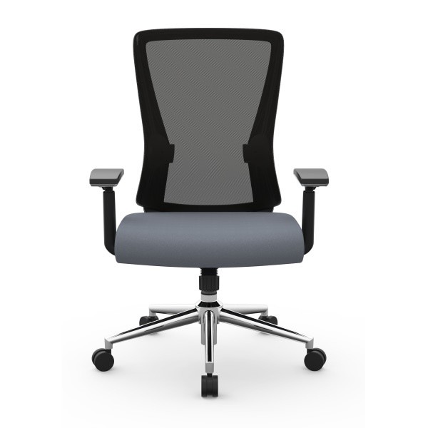 slide 7 of 9, Realspace Levari Faux Leather Mid-Back Task Chair, Gray/Black, 1 ct