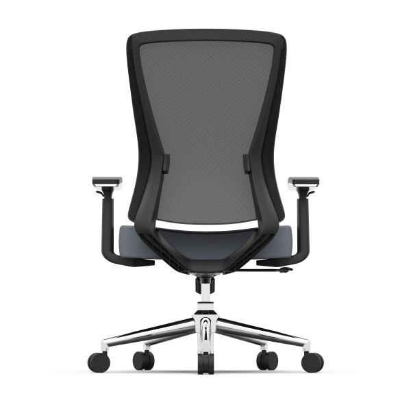 slide 3 of 9, Realspace Levari Faux Leather Mid-Back Task Chair, Gray/Black, 1 ct