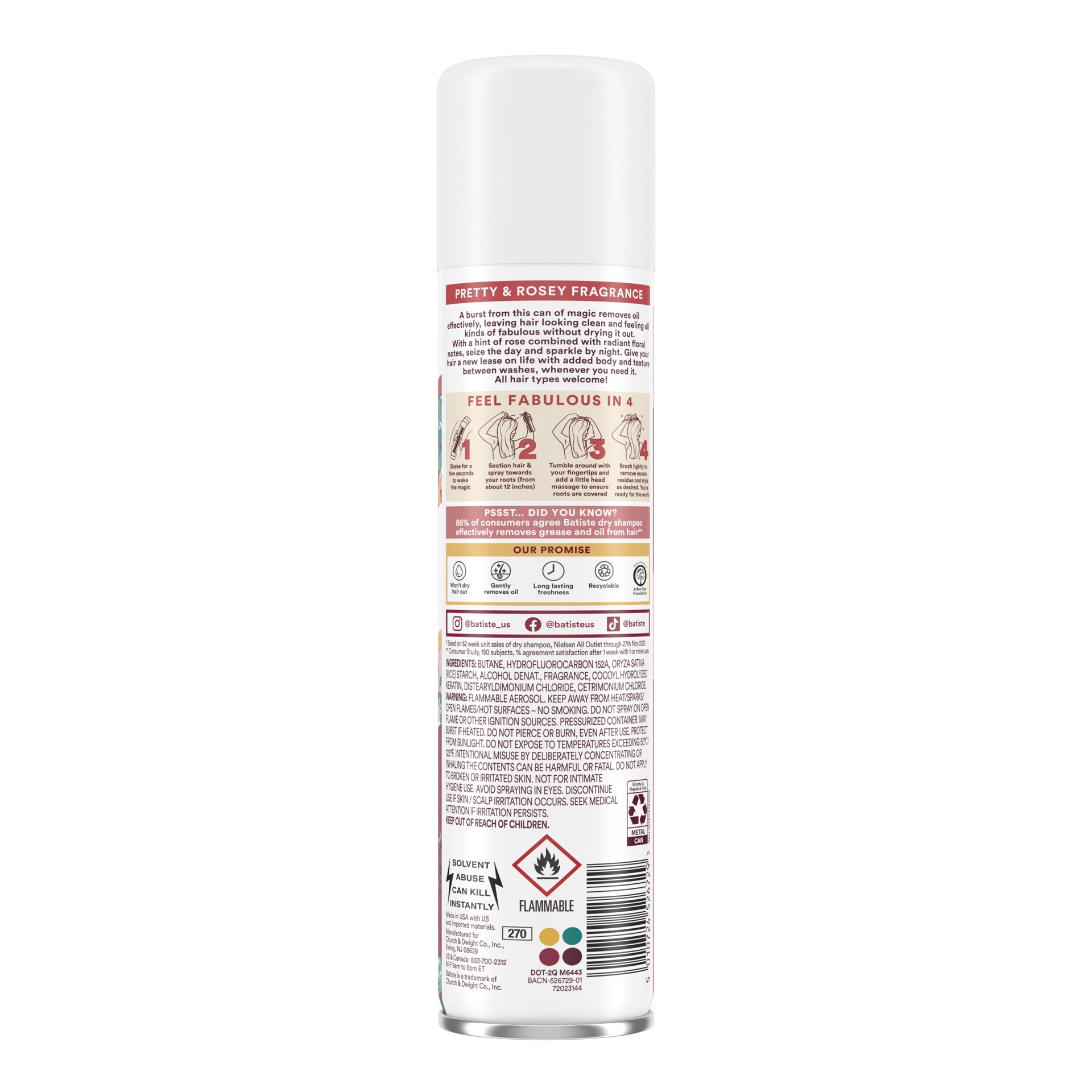 slide 2 of 4, Batiste Dry Shampoo, Rose Gold, 3.81 oz, 3.81 oz