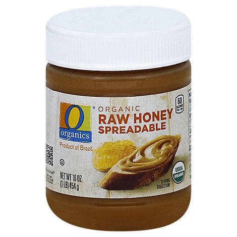 slide 1 of 1, O Organics Honey Raw Spreadable, 16 oz