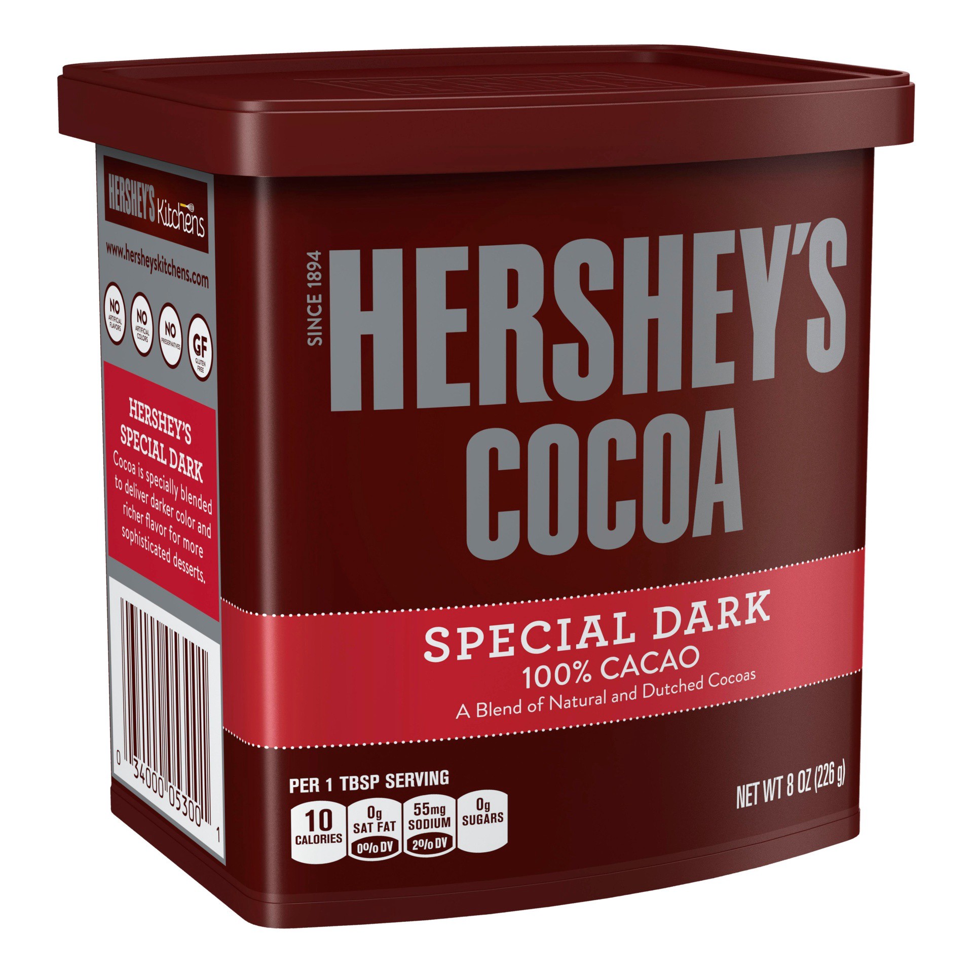 slide 1 of 9, Hershey's SPECIAL DARK Dutched Cocoa Powder Can, 8 oz, 8 oz