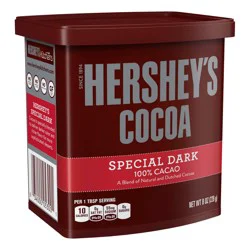 Hershey's Cocoa, Unsweetened, 100% Cacao, Dutched Cocoa, Dark Chocolate