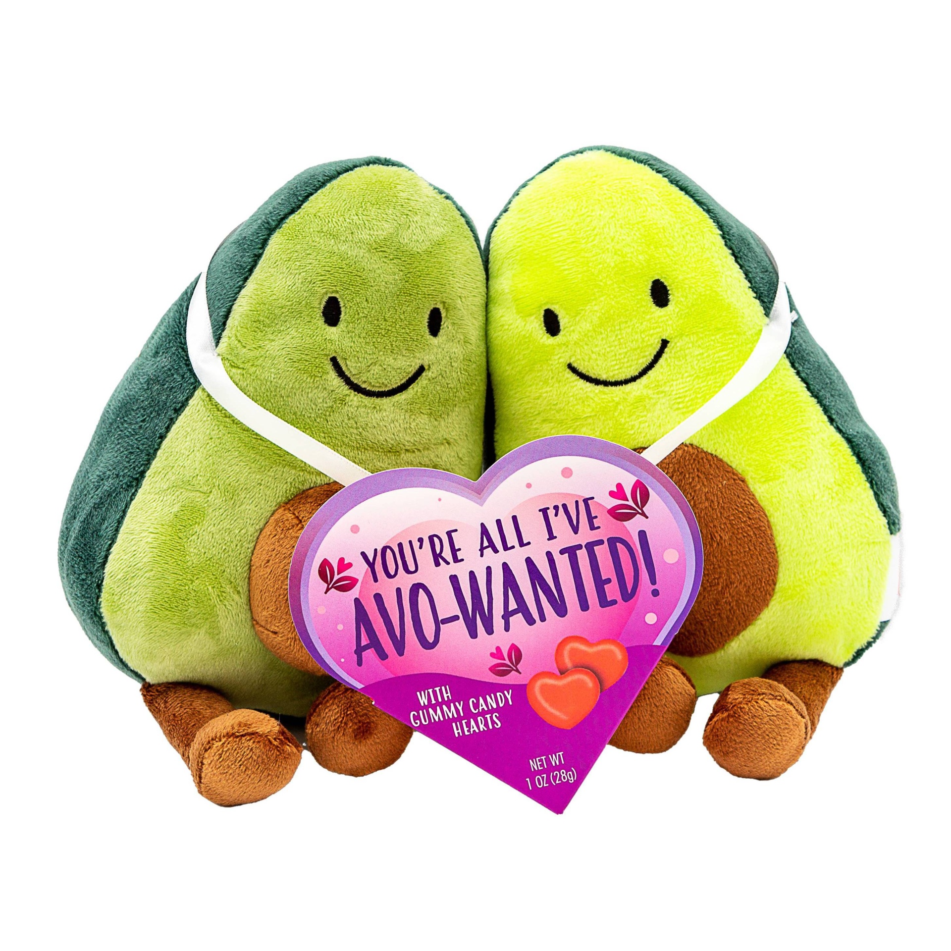 slide 1 of 1, Frankford Avocado Date Night Valentine's Plush w/Gummy Heart Box, 1 oz