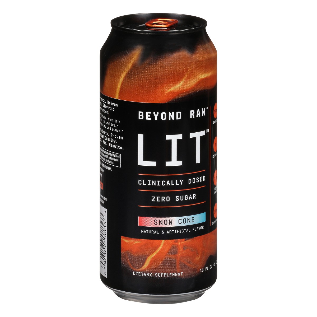 slide 2 of 12, Beyond Raw Lit Snow Cone Energy Drink 16 oz, 16 oz