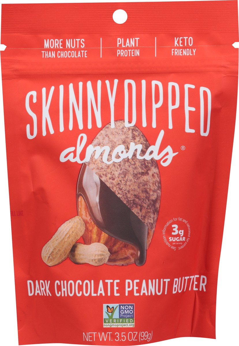 slide 6 of 9, SkinnyDipped Dark Chocolate Peanut Butter Almonds - 3.5 oz, 3.5 oz