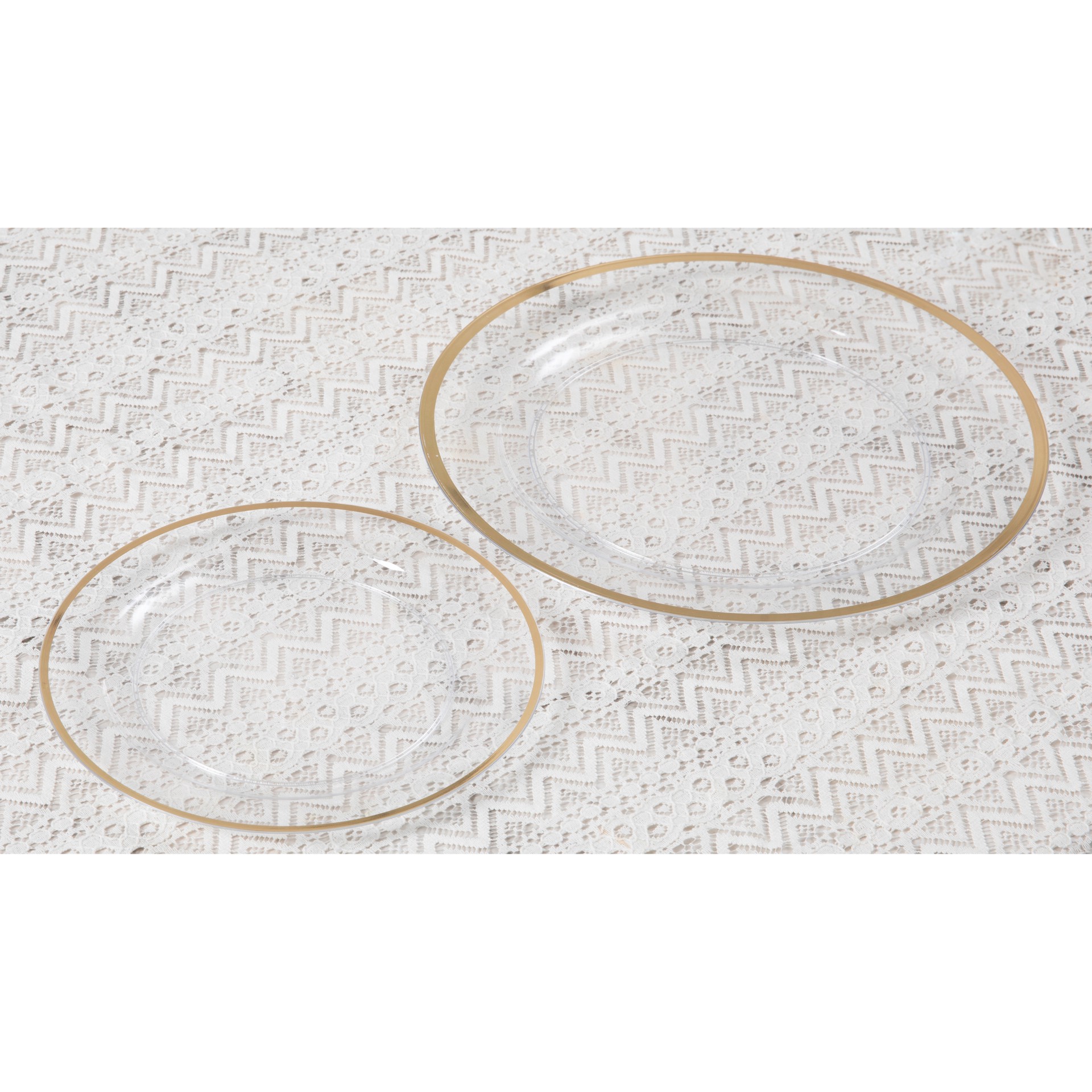 slide 2 of 4, Clear & Gold 40 Piece Dinner & Lunch Plate Set By Celebrate It, 40 ct