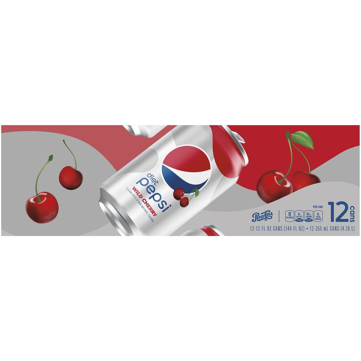 slide 4 of 7, Pepsi Diet Pepsi Soda Wild Cherry 12 Fl Oz 12 Count, 12 ct; 12 fl oz