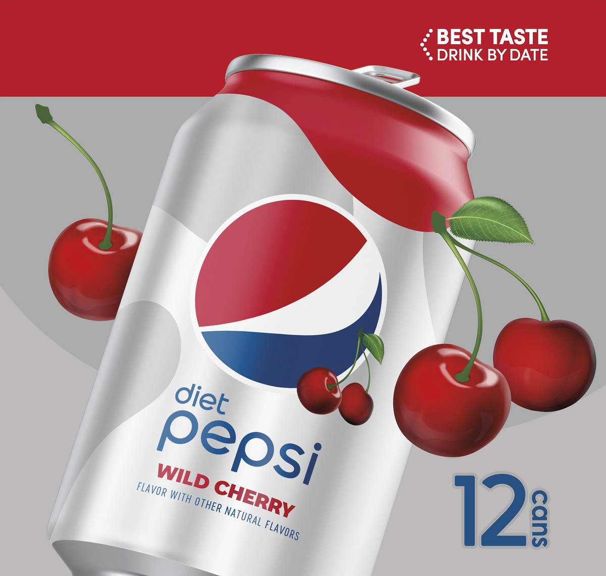 slide 6 of 7, Pepsi Diet Pepsi Soda Wild Cherry 12 Fl Oz 12 Count, 12 ct; 12 fl oz