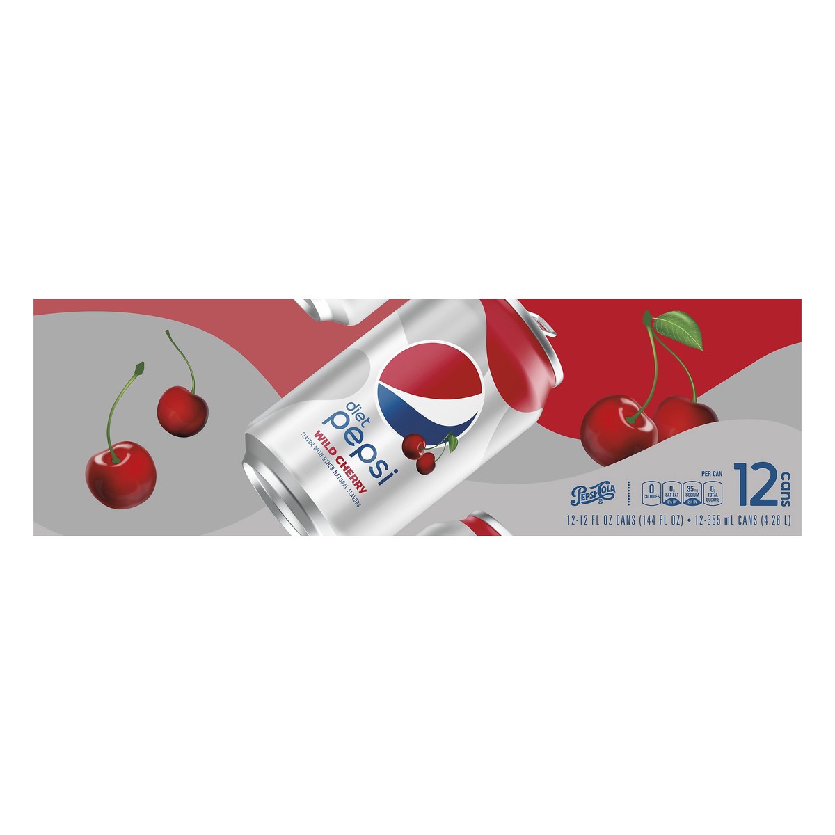 slide 1 of 7, Pepsi Diet Pepsi Soda Wild Cherry 12 Fl Oz 12 Count, 12 ct; 12 fl oz