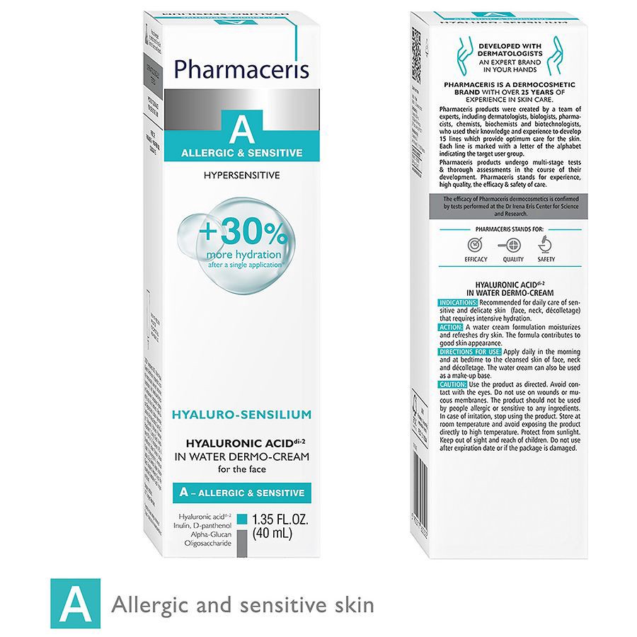 slide 3 of 5, Pharmaceris Hyaluro-Sensilium In Water Dermo-Cream 1.35 fl oz, 1.35 fl oz