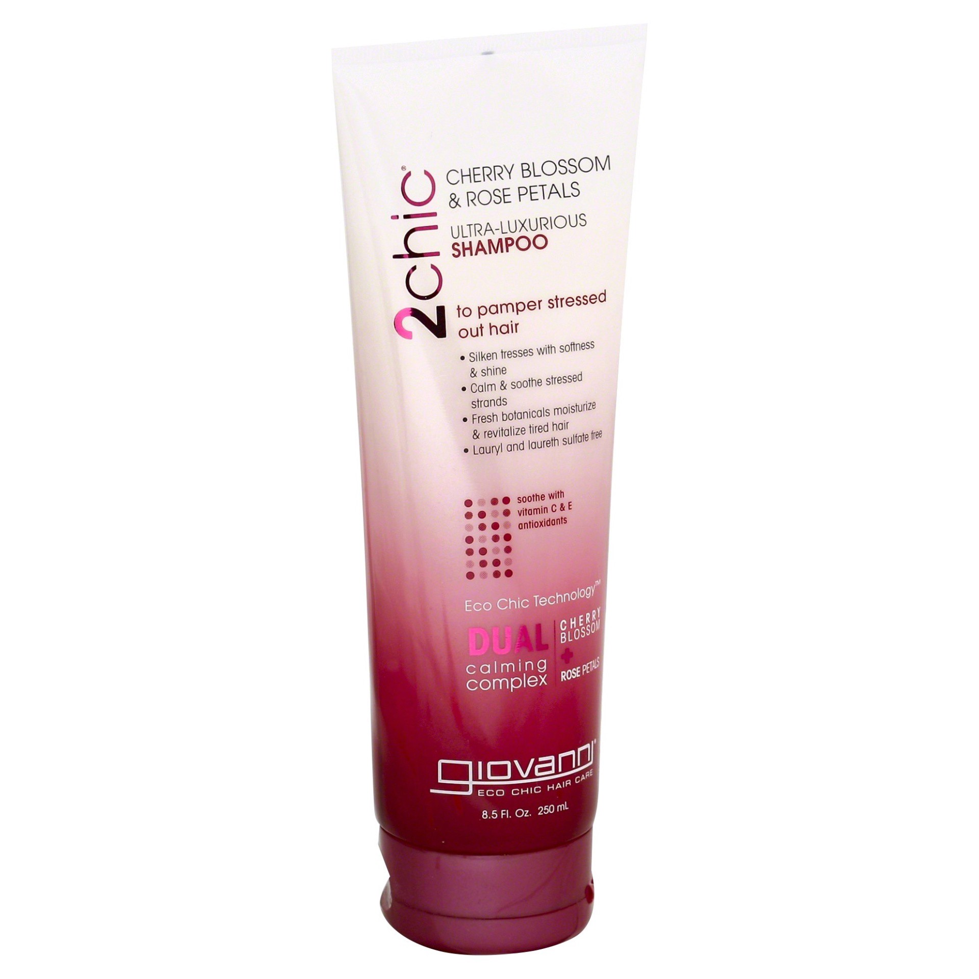 slide 1 of 9, Giovanni 2Chic Cherry Blossom & Rose Petals Ultra-Luxurious Shampoo, 8.5 fl oz