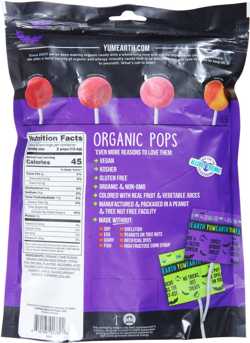 slide 6 of 9, YumEarth Halloween Organic Lollipops Multipack, 8.5 oz