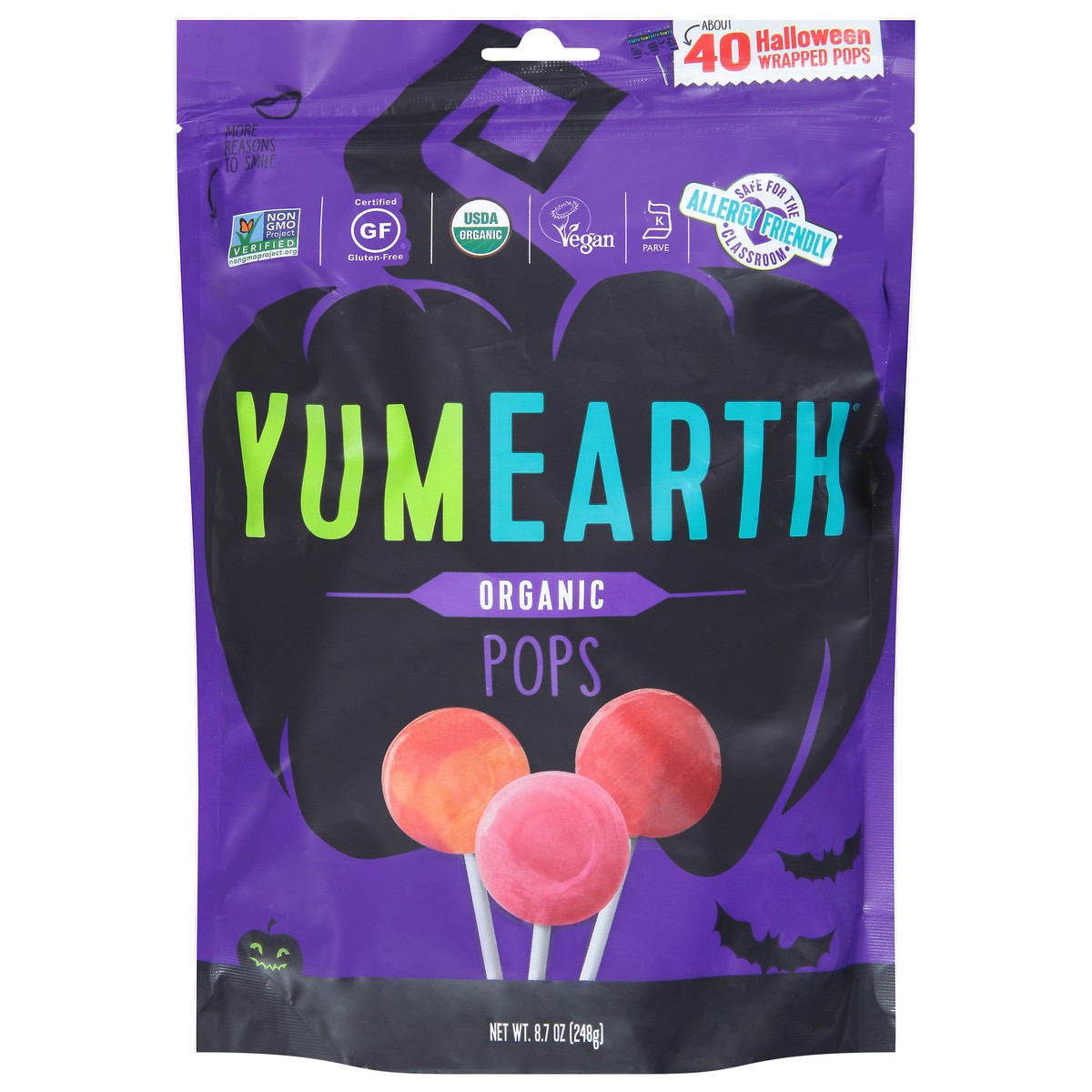 slide 1 of 9, YumEarth Halloween Organic Lollipops Multipack, 8.5 oz