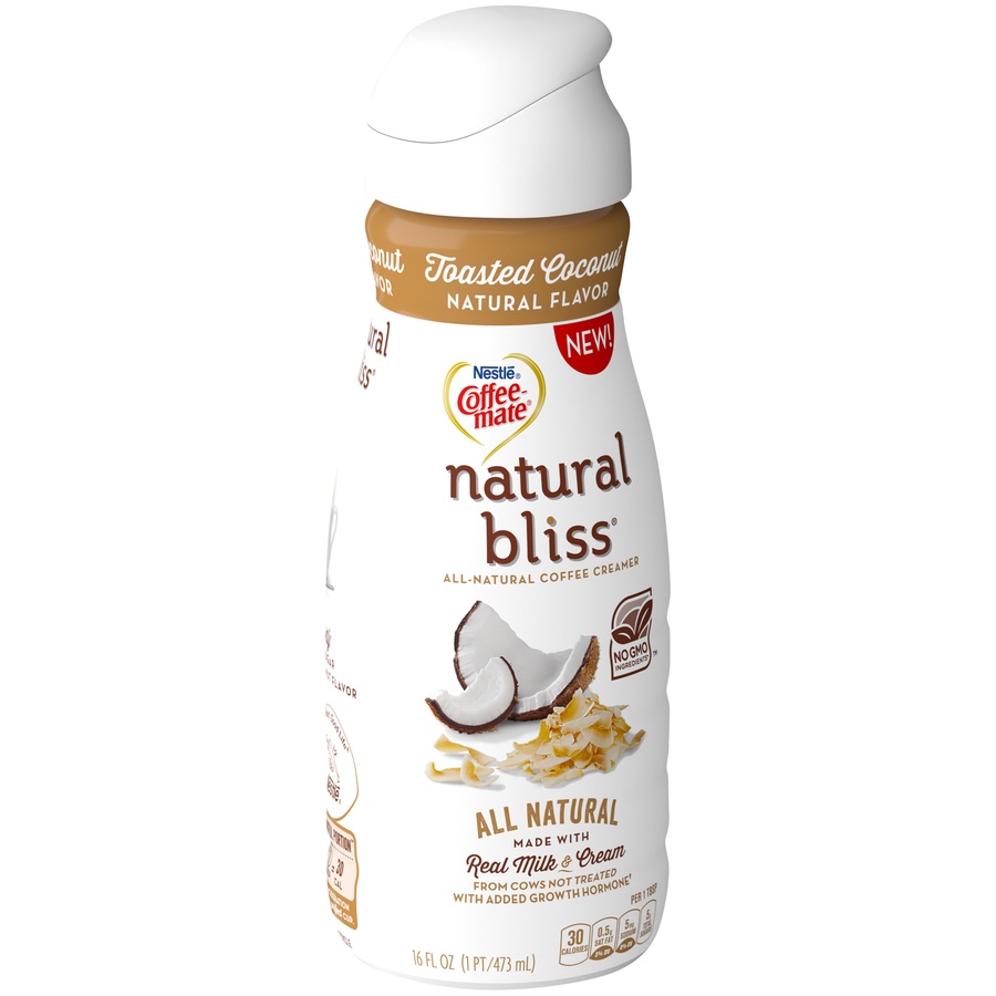 slide 3 of 7, Nestlé Coffee-Mate Natural Bliss All Natural Toasted Coconut Liquid Coffee Creamer, 16 fl oz