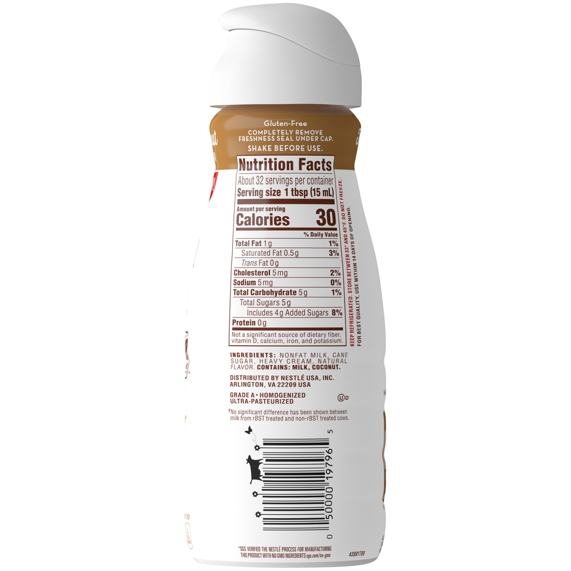 slide 4 of 7, Nestlé Coffee-Mate Natural Bliss All Natural Toasted Coconut Liquid Coffee Creamer, 16 fl oz