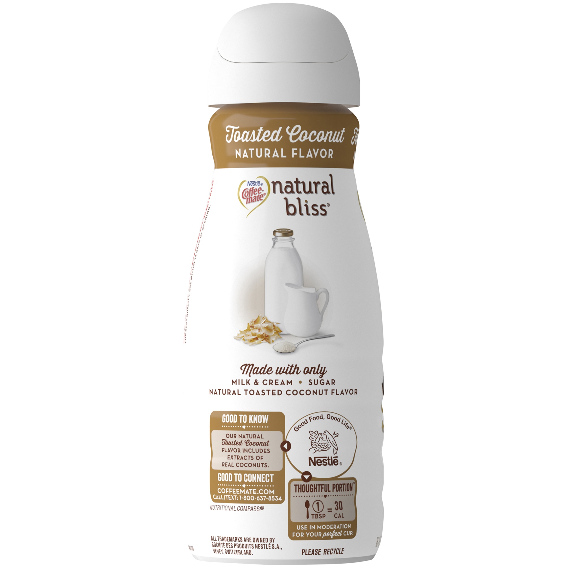 slide 5 of 7, Nestlé Coffee-Mate Natural Bliss All Natural Toasted Coconut Liquid Coffee Creamer, 16 fl oz