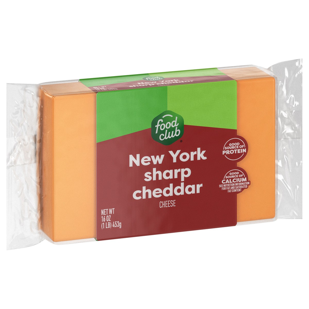 slide 10 of 12, Food Club New York Sharp Cheddar Cheese, 16 oz