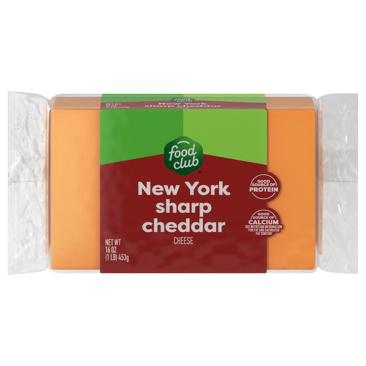 slide 1 of 12, Food Club New York Sharp Cheddar Cheese, 16 oz