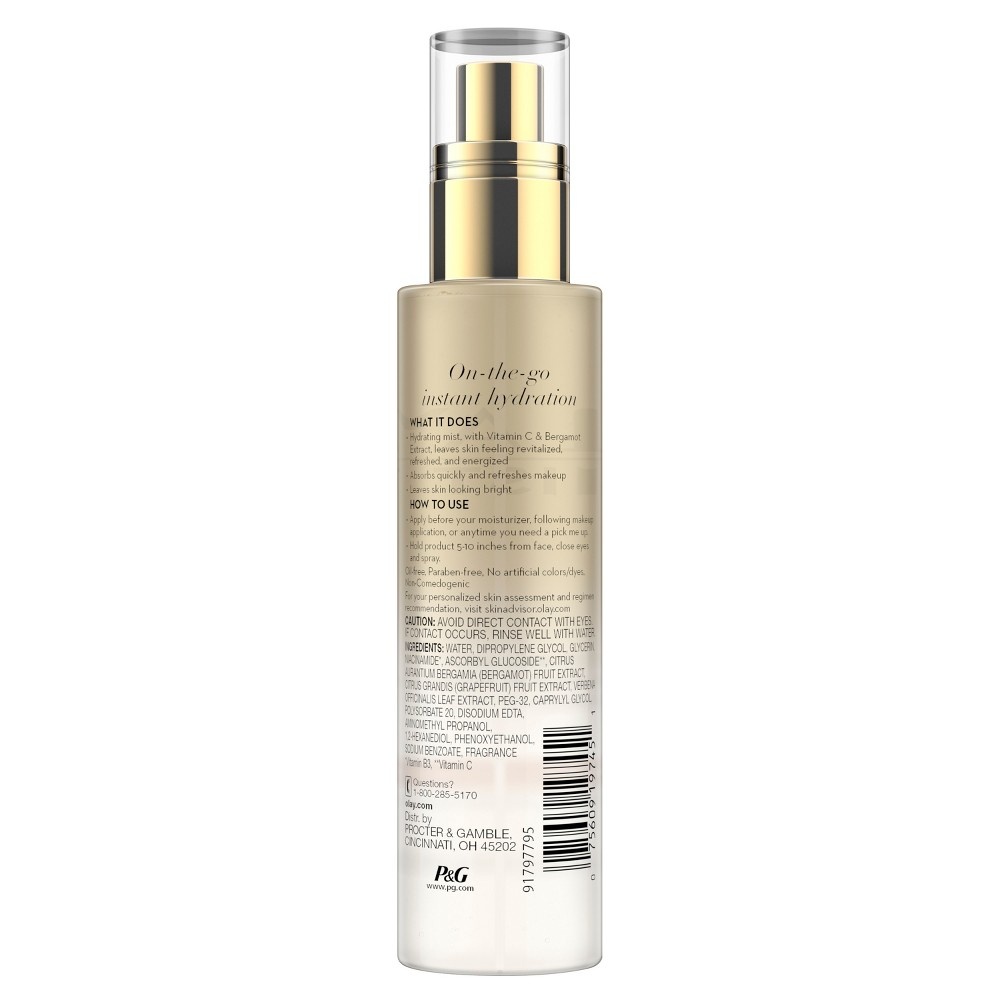 slide 2 of 5, Olay Mist Ultimate Hydration Essence Energizing With Vitamin C & Bergamot, 3.3 fl oz