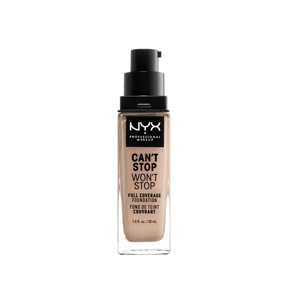 slide 3 of 3, NYX Professional Makeup Can't Stop Won't Stop 24Hr Full Coverage Matte Finish Foundation - 03 Porcelain - 1 fl oz, 1 fl oz