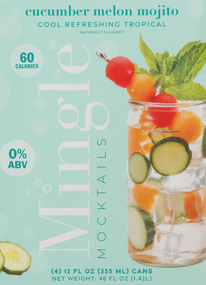 slide 8 of 9, Mingle Cucumber Melon Mojito Mocktails 4 - 12 fl oz Cans, 1 ct