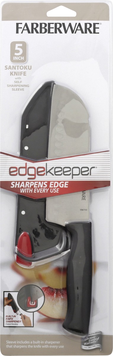 slide 6 of 9, Farberware 5 Inch Edgekeeper with Self Sharpening Sleeve Santoku Knife 1 ea, 5 in
