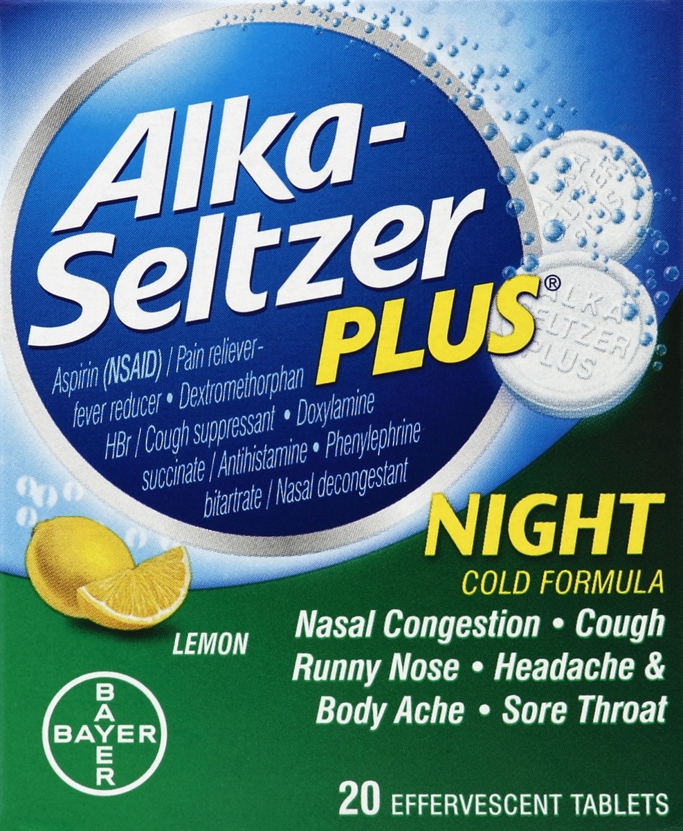 slide 4 of 6, Alka-Seltzer Cold Formula 20 ea, 20 ct