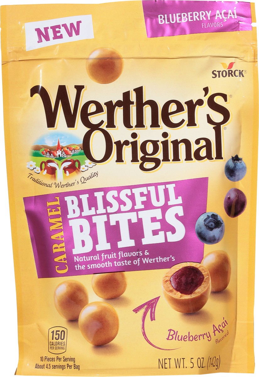 slide 8 of 9, Storck Werther's Original Caramel Blueberry Acai Blissful Bites 5 oz, 5 oz