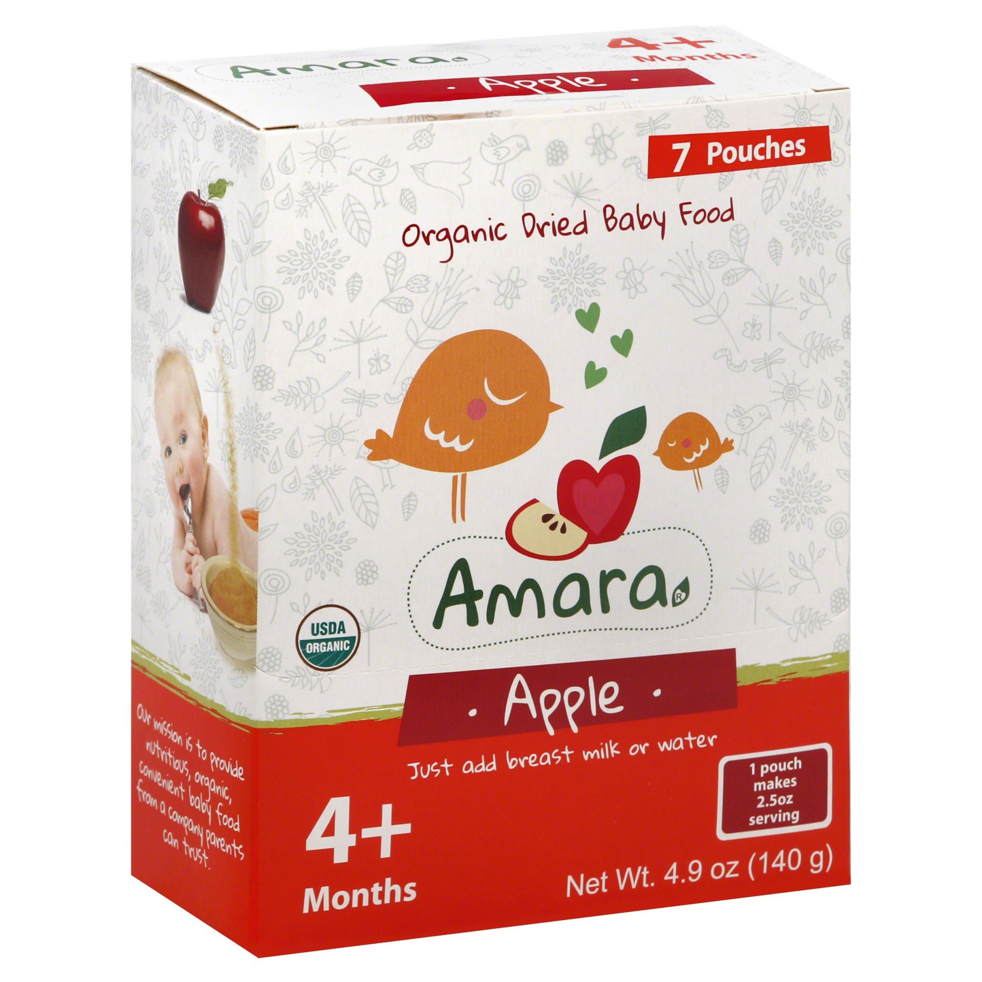 slide 1 of 5, Amara Baby Food 7 ea, 7 ct