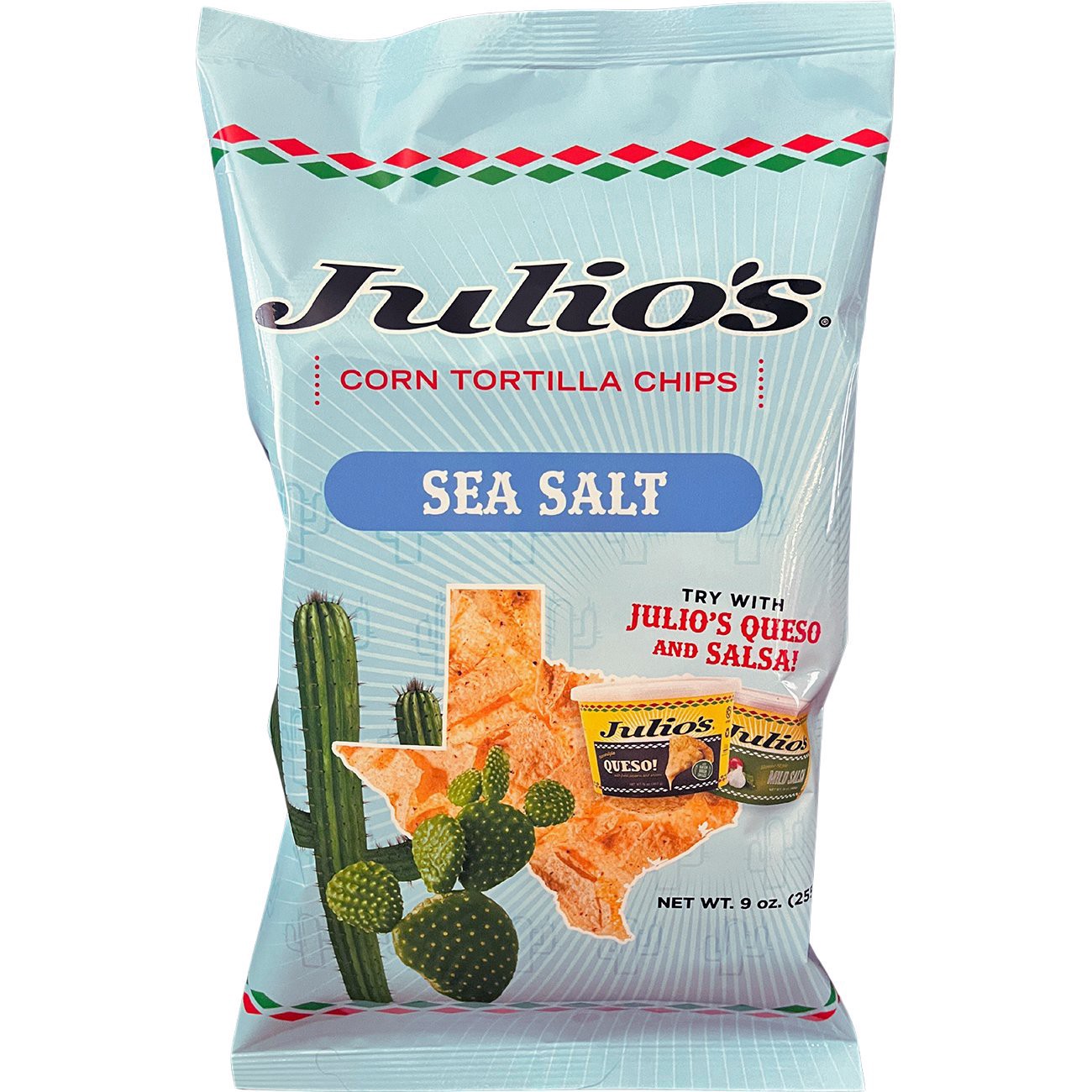 slide 1 of 1, Julio's Sea Salt Corn Tortilla Chips, 9 oz