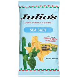 Julio's Sea Salt Corn Tortilla Chips 9 oz