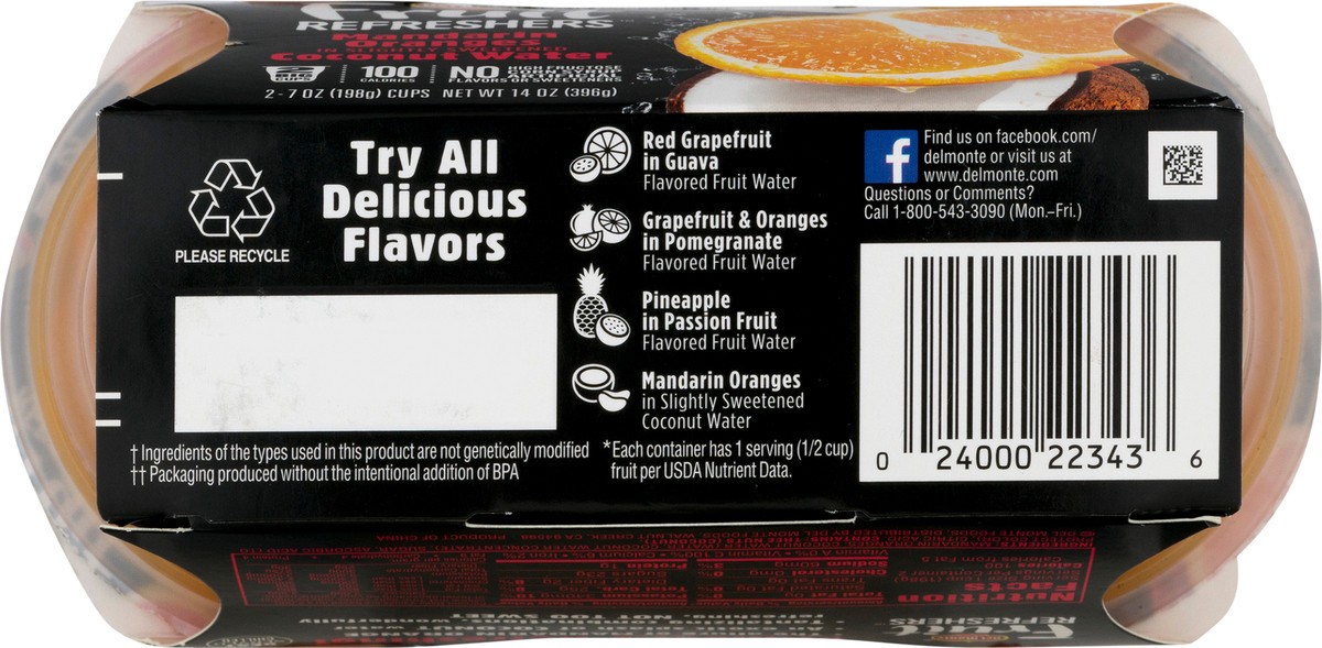 slide 3 of 12, Del Monte Fruit Refreshers 2 Pack Mandarin Oranges 2 ea, 2 ct