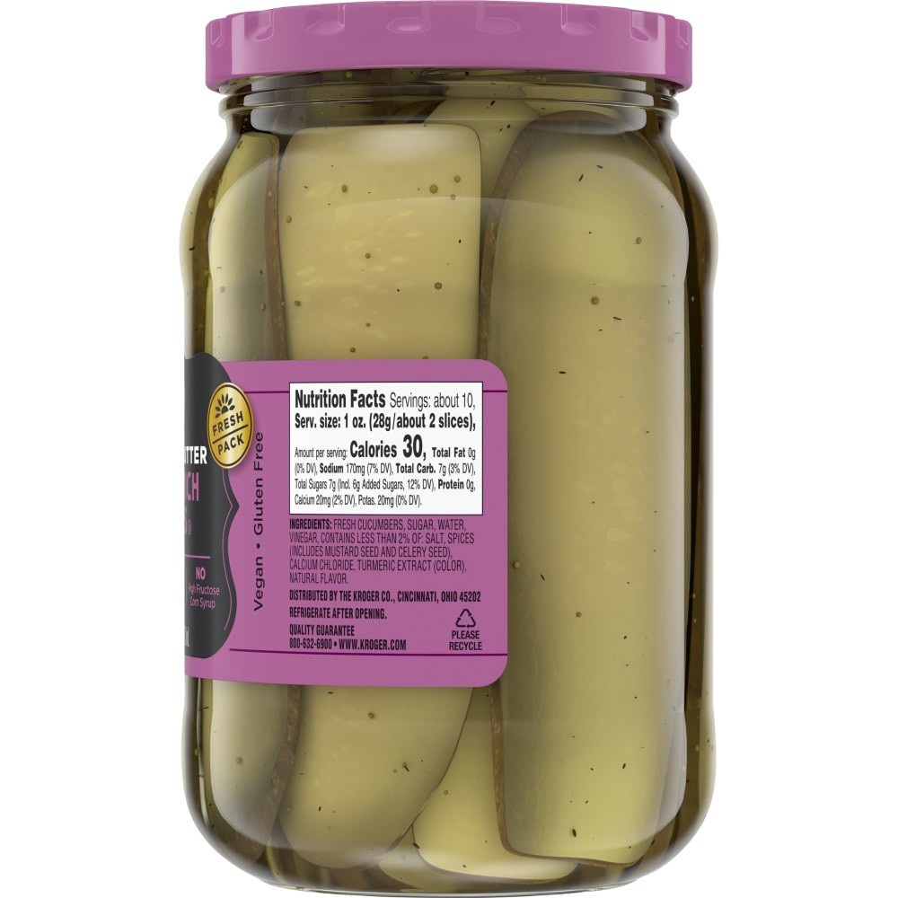 slide 3 of 4, Kroger Gluten Free Bread Butter Pickle Sandwich Slims, 16 fl oz