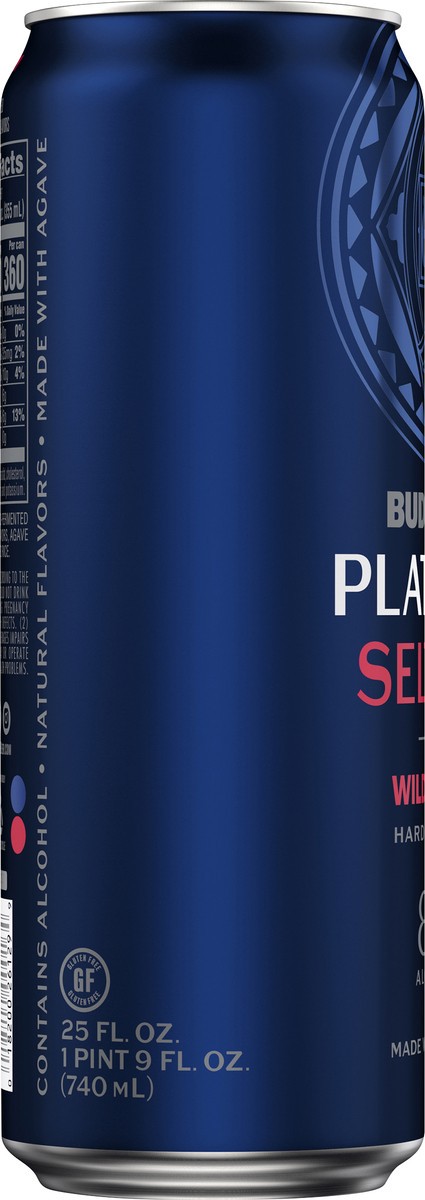 slide 5 of 8, Bud Light Platinum Seltzer Wild Berry, 25 fl oz